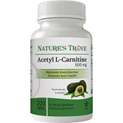 Acetyl L-Carnitine (ALCAR) 500 mg per Nature's Trove - 200 vegetable capsules